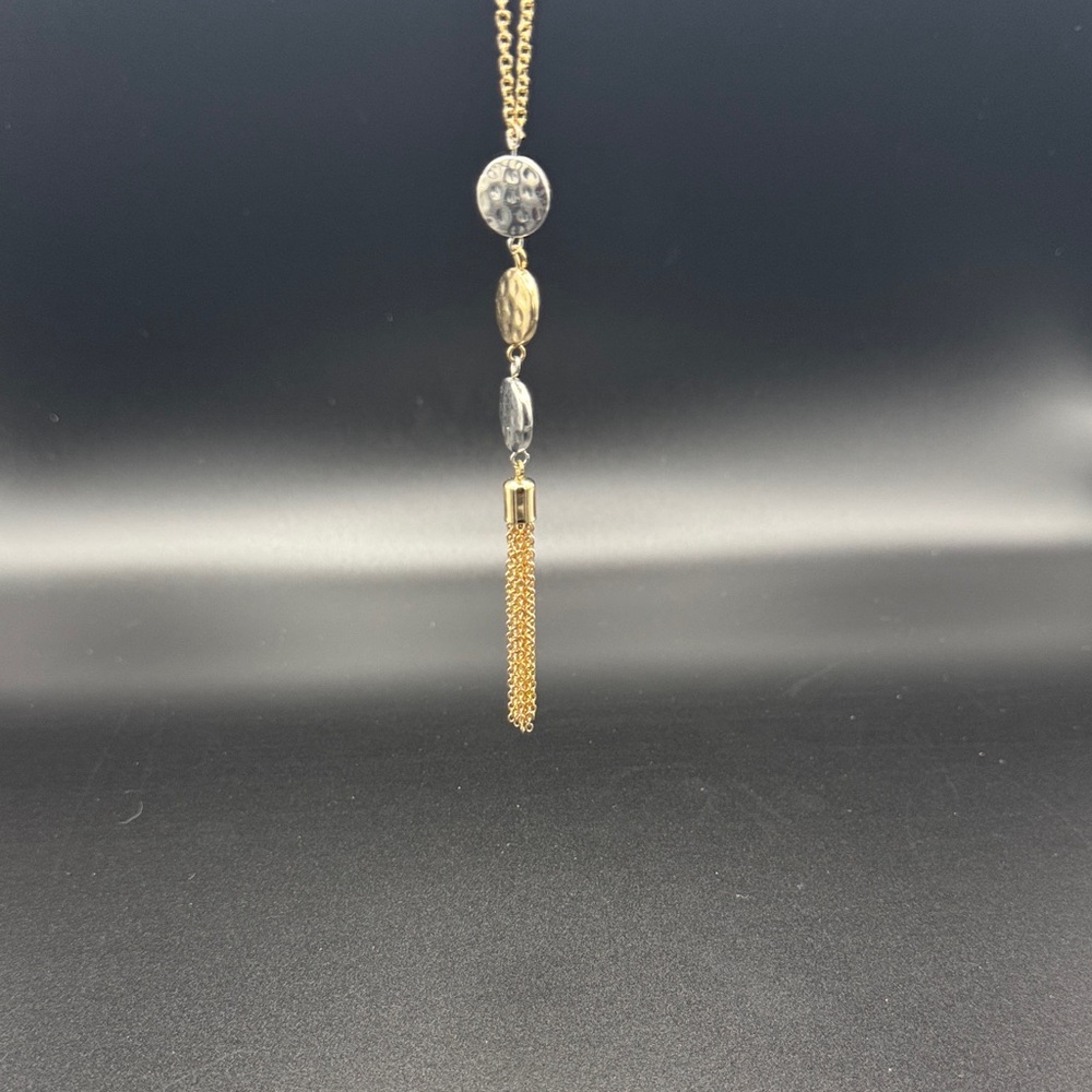 Banana Republic Gold and Silver Tassel Necklace